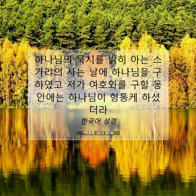 Picture 07 - 역대하 26:5 KOR - 하나님의 묵시를 밝히 아는 스가랴의 - Bible Verse Picture