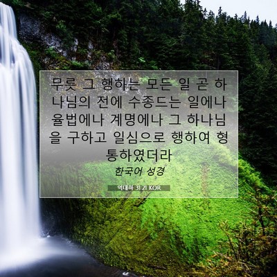 Picture 07 - 역대하 31:21 KOR - 무릇 그 행하는 모든 일 곧 하나님의 - Bible Verse Picture
