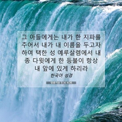 Picture 07 - 열왕기상 11:36 KOR - 그 아들에게는 내가 한 지파를 - Bible Verse Picture