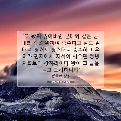Picture 07 - 열왕기상 20:25 KOR - 