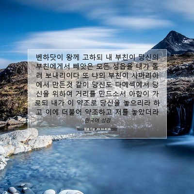 Picture 07 - 열왕기상 20:34 KOR - 벤하닷이 왕께 고하되 내 부친이 - Bible Verse Picture