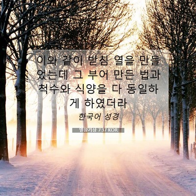 Picture 07 - 열왕기상 7:37 KOR - 이와 같이 받침 열을 만들었는데 그 - Bible Verse Picture
