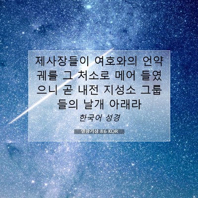 Picture 07 - 열왕기상 8:6 KOR - 제사장들이 여호와의 언약궤를 그 - Bible Verse Picture