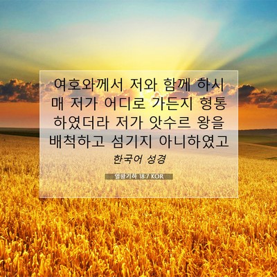 Picture 07 - 열왕기하 18:7 KOR - 여호와께서 저와 함께 하시매 저가 - Bible Verse Picture