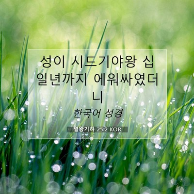 Picture 07 - 열왕기하 25:2 KOR - 성이 시드기야왕 십 일년까지 - Bible Verse Picture