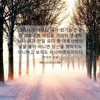 Picture 07 - 열왕기하 3:14 KOR - 엘리사가 가로되 내가 섬기는 만군의 - Bible Verse Picture