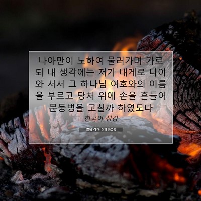 Picture 07 - 열왕기하 5:11 KOR - 나아만이 노하여 물러가며 가로되 내 - Bible Verse Picture