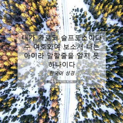 Picture 07 - 예레미야 1:6 KOR - 내가 가로되 슬프도소이다 주 - Bible Verse Picture