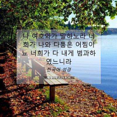 Picture 07 - 예레미야 2:29 KOR - 나 여호와가 말하노라 너희가 나와 - Bible Verse Picture