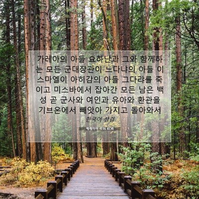 Picture 07 - 예레미야 41:16 KOR - 가레아의 아들 요하난과 그와 - Bible Verse Picture