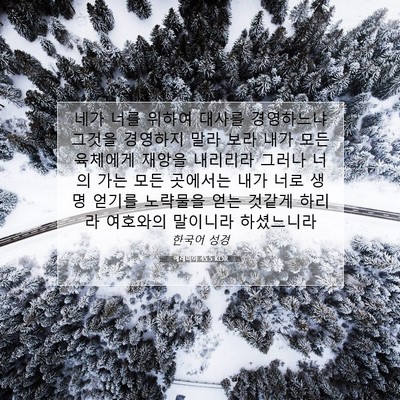 Picture 07 - 예레미야 45:5 KOR - 네가 너를 위하여 대사를 경영하느냐 - Bible Verse Picture