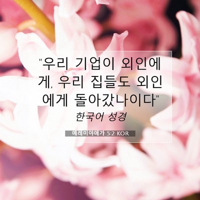Picture 07 - 예레미야애가 5:2 KOR - 
