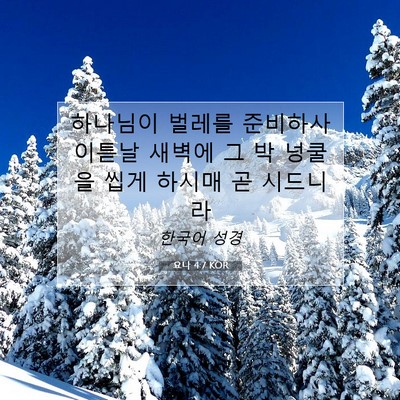 Picture 07 - 요나 4:7 KOR - 하나님이 벌레를 준비하사 이튿날 - Bible Verse Picture