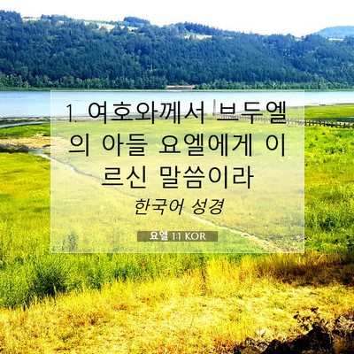 Picture 07 - 요엘 1:1 KOR - 1. 여호와께서 브두엘의 아들 - Bible Verse Picture