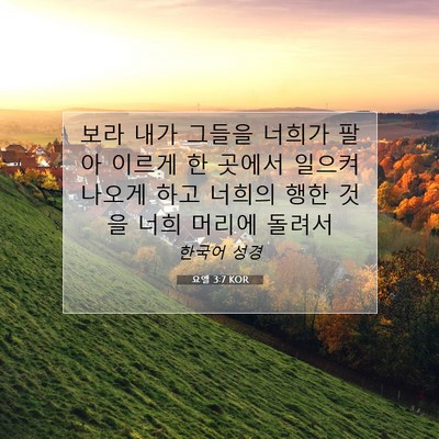 Picture 07 - 요엘 3:7 KOR - 보라 내가 그들을 너희가 팔아 - Bible Verse Picture