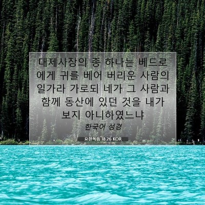 Picture 07 - 요한복음 18:26 KOR - 대제사장의 종 하나는 베드로에게 - Bible Verse Picture