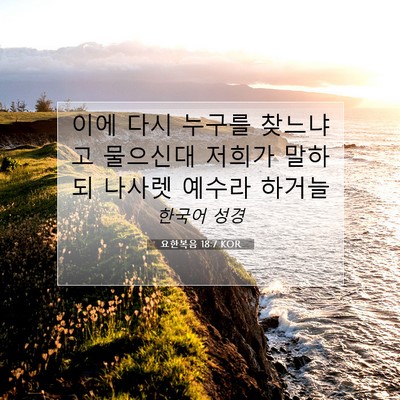 Picture 07 - 요한복음 18:7 KOR - 이에 다시 누구를 찾느냐고 물으신대 - Bible Verse Picture