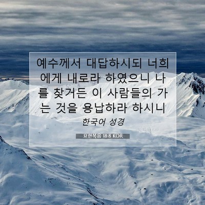 Picture 07 - 요한복음 18:8 KOR - 예수께서 대답하시되 너희에게 - Bible Verse Picture