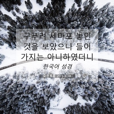 Picture 07 - 요한복음 20:5 KOR - 구푸려 세마포 놓인 것을 보았으나 - Bible Verse Picture