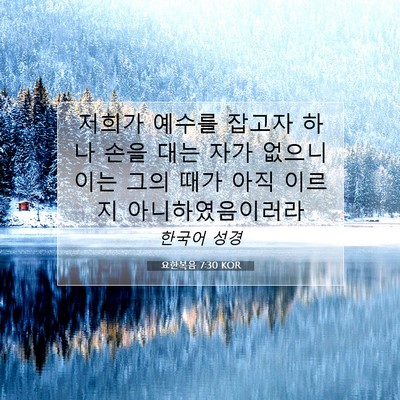 Picture 07 - 요한복음 7:30 KOR - 저희가 예수를 잡고자 하나 손을 - Bible Verse Picture