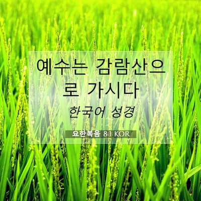 Picture 07 - 요한복음 8:1 KOR - 예수는 감람산으로 - Bible Verse Picture