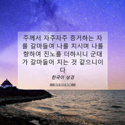 Picture 07 - 욥기 10:17 KOR - 주께서 자주자주 증거하는 자를 - Bible Verse Picture