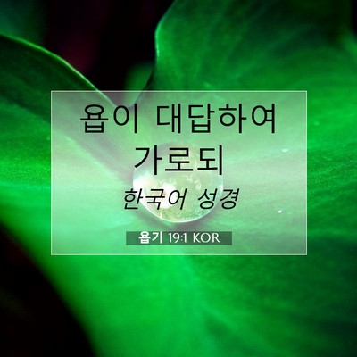 Picture 07 - 욥기 19:1 KOR - 욥이 대답하여 - Bible Verse Picture