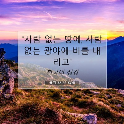 Picture 07 - 욥기 38:26 KOR - 