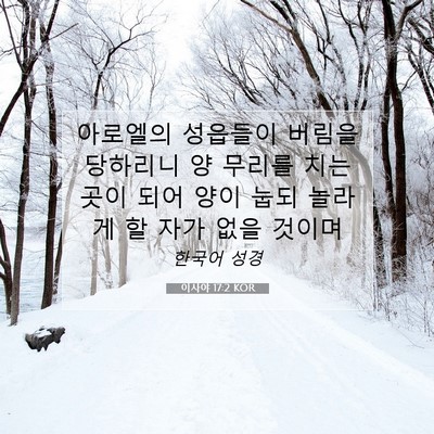 Picture 07 - 이사야 17:2 KOR - 아로엘의 성읍들이 버림을 당하리니 - Bible Verse Picture