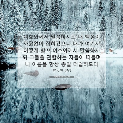 Picture 07 - 이사야 52:5 KOR - 여호와께서 말씀하시되 내 백성이 - Bible Verse Picture