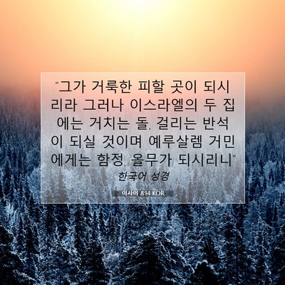 Picture 07 - 이사야 8:14 KOR - 