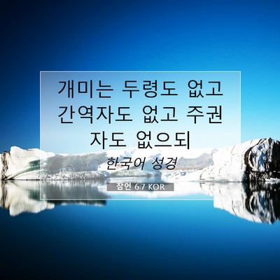 Picture 07 - 잠언 6:7 KOR - 개미는 두령도 없고 간역자도 없고 - Bible Verse Picture