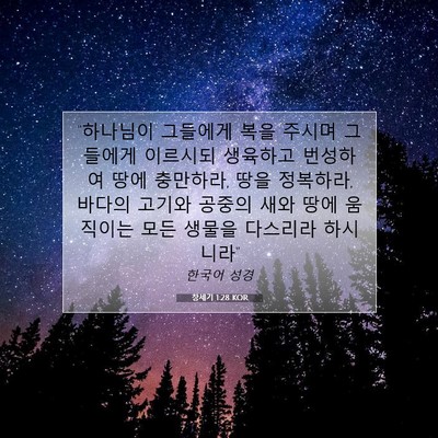 Picture 07 - 창세기 1:28 KOR - 