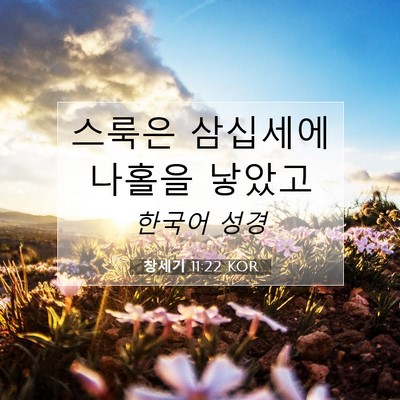 Picture 07 - 창세기 11:22 KOR - 스룩은 삼십세에 나홀을 - Bible Verse Picture