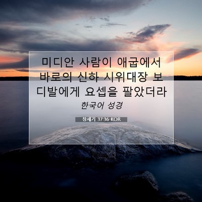 Picture 07 - 창세기 37:36 KOR - 미디안 사람이 애굽에서 바로의 신하 - Bible Verse Picture