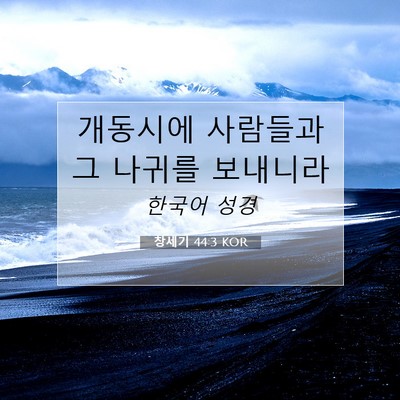 Picture 07 - 창세기 44:3 KOR - 개동시에 사람들과 그 나귀를 - Bible Verse Picture