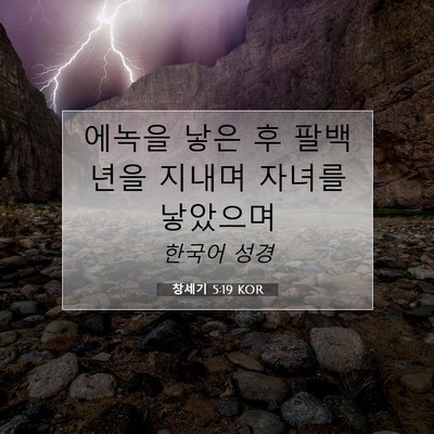 Picture 07 - 창세기 5:19 KOR - 에녹을 낳은 후 팔백년을 지내며 - Bible Verse Picture
