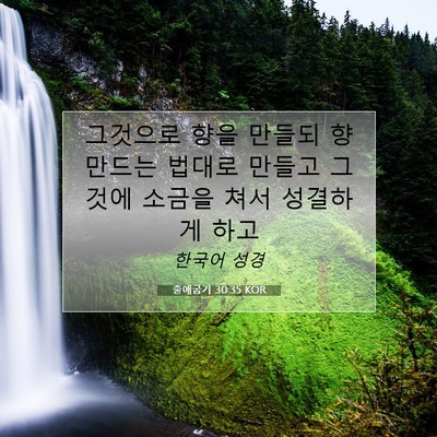 Picture 07 - 출애굽기 30:35 KOR - 그것으로 향을 만들되 향 만드는 - Bible Verse Picture