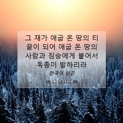 Picture 07 - 출애굽기 9:9 KOR - 그 재가 애굽 온 땅의 티끌이 되어 - Bible Verse Picture