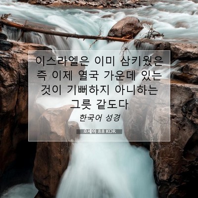 Picture 07 - 호세아 8:8 KOR - 이스라엘은 이미 삼키웠은즉 이제 - Bible Verse Picture