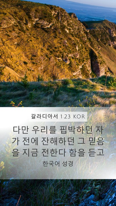갈라디아서 1:23 KOR Bible Verse Image