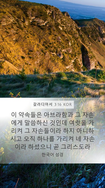 갈라디아서 3:16 KOR Bible Verse Image
