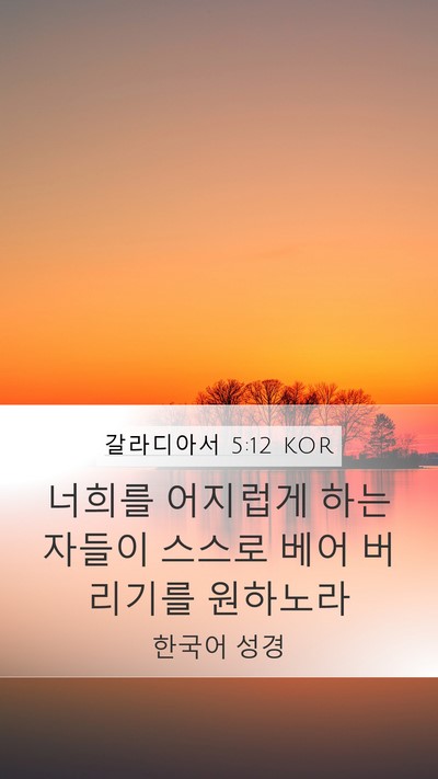 갈라디아서 5:12 KOR Bible Verse Image