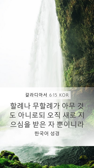 갈라디아서 6:15 KOR Bible Verse Image