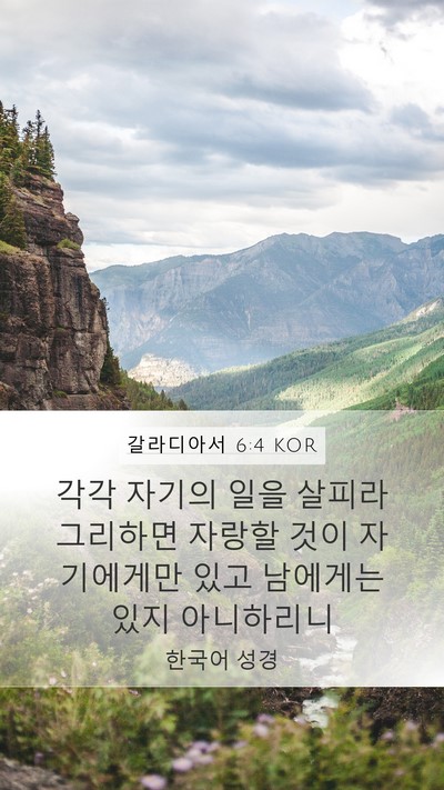 갈라디아서 6:4 KOR Bible Verse Image