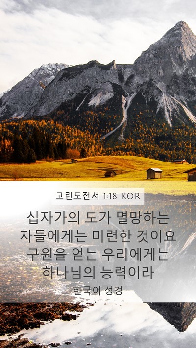 고린도전서 1:18 KOR Bible Verse Image