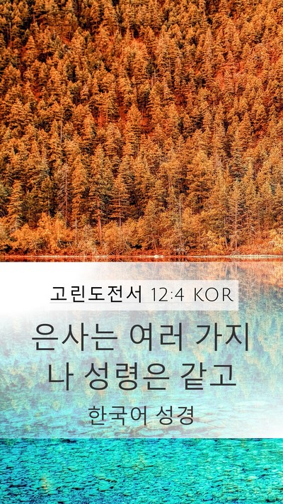 고린도전서 12:4 KOR Bible Verse Image