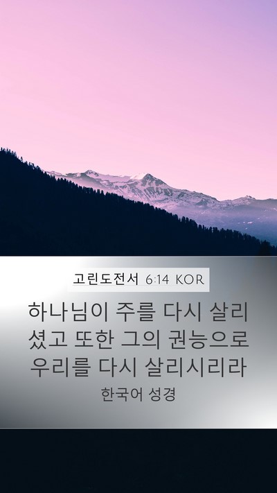 고린도전서 6:14 KOR Bible Verse Image