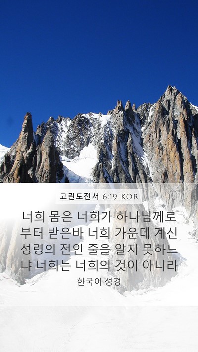 고린도전서 6:19 KOR Bible Verse Image