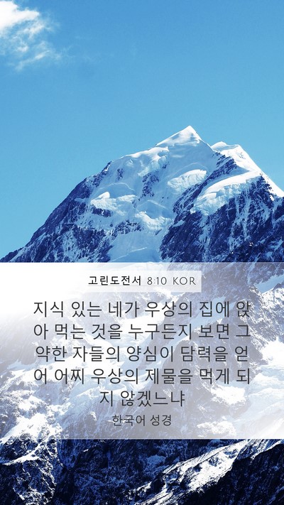 고린도전서 8:10 KOR Bible Verse Image
